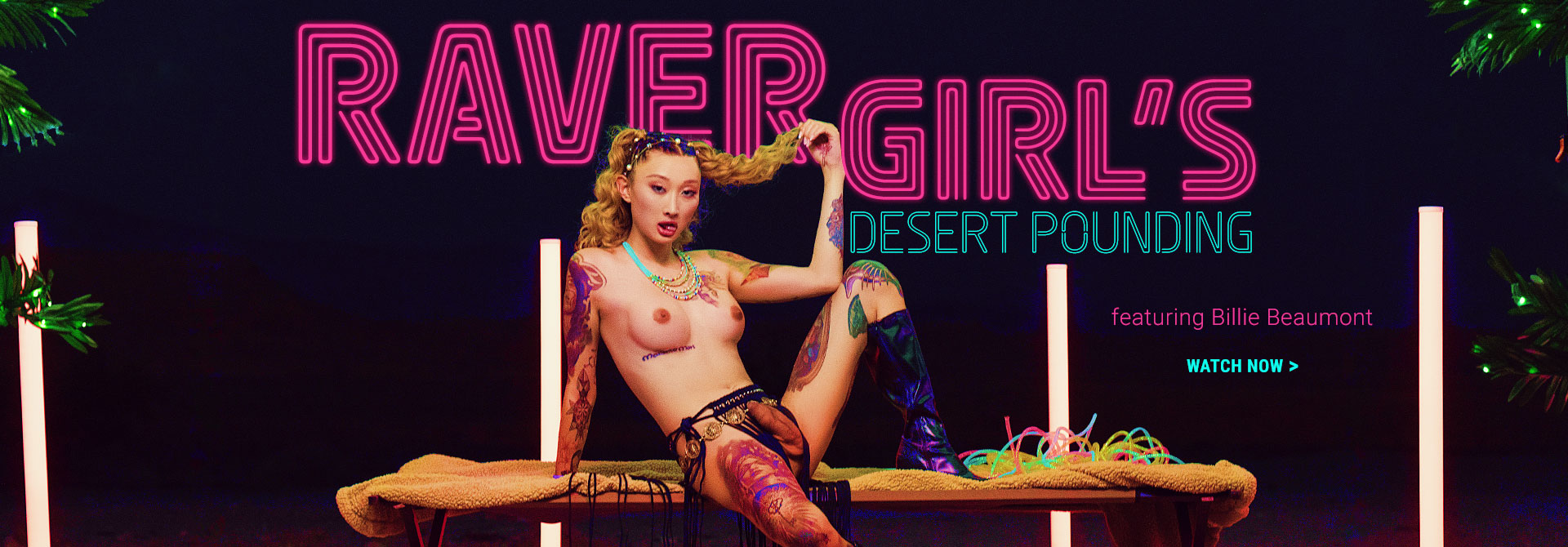 Watch Raver Girl's Desert Pounding only on TransAngels